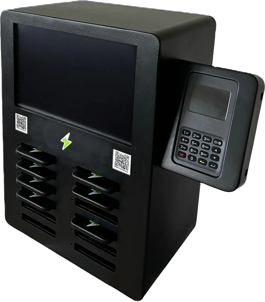 Steil-Ladestation mit Kartenterminal